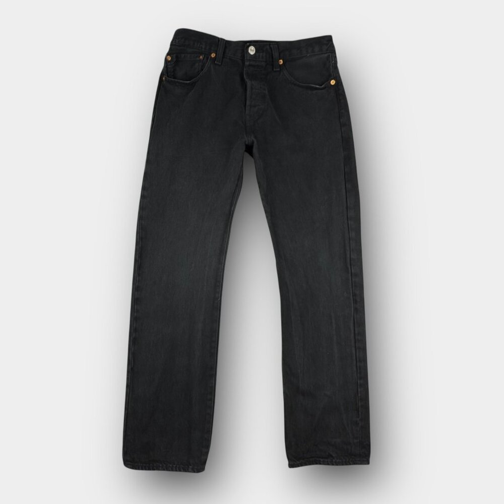 Levi’s Premium 501 Original Jeans W31 Black Stonewashed Denim Button Fly Cotton